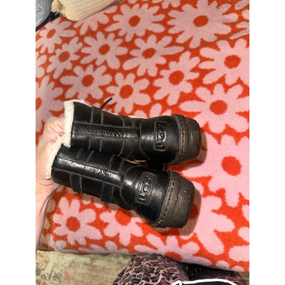 Ugg Black Leather Boots - Picture 3 of 7